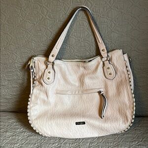 Jessica Simpson Cream Handbag with Gold Accents